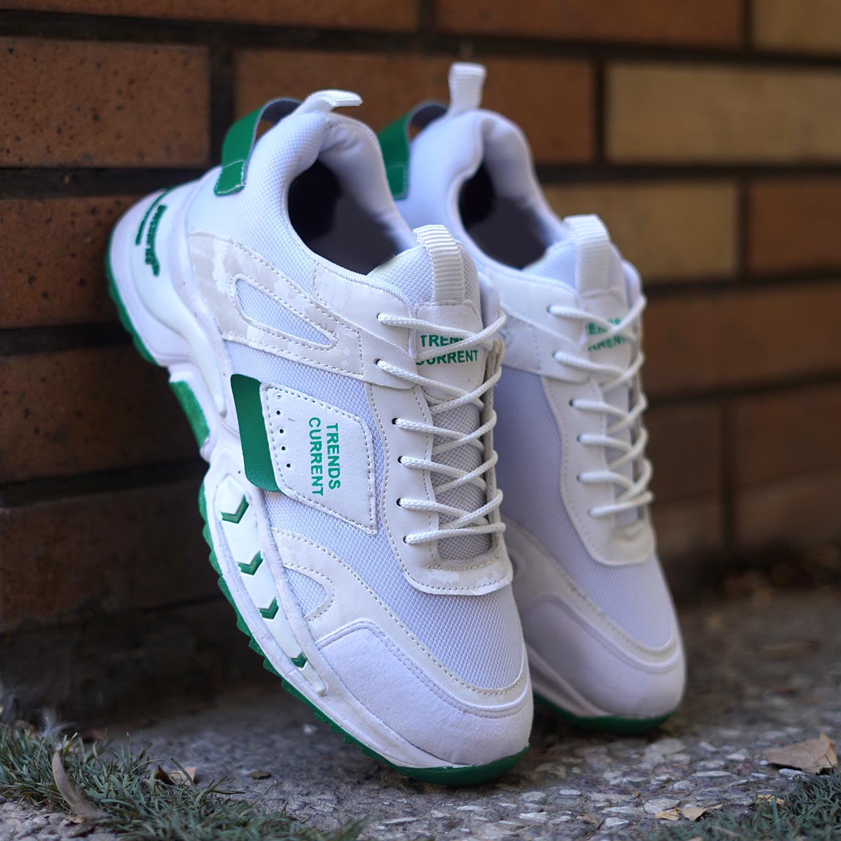 کفش ورزشی مردانه سفید سبز مدل Manil