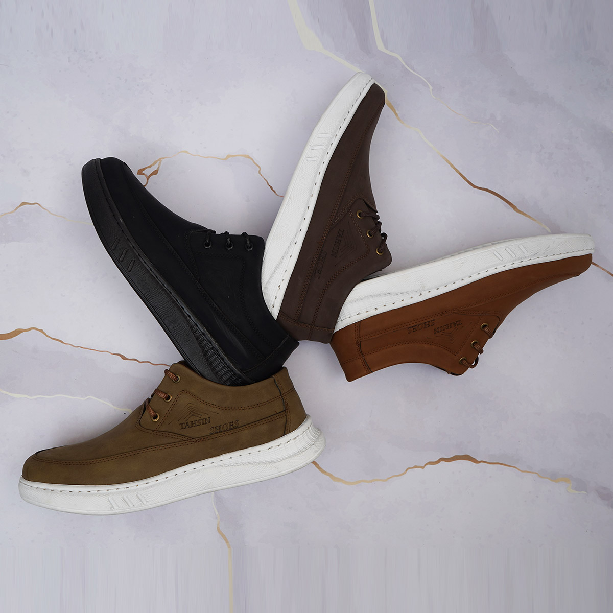 کفش مردانه خاکی مدل Tahsin