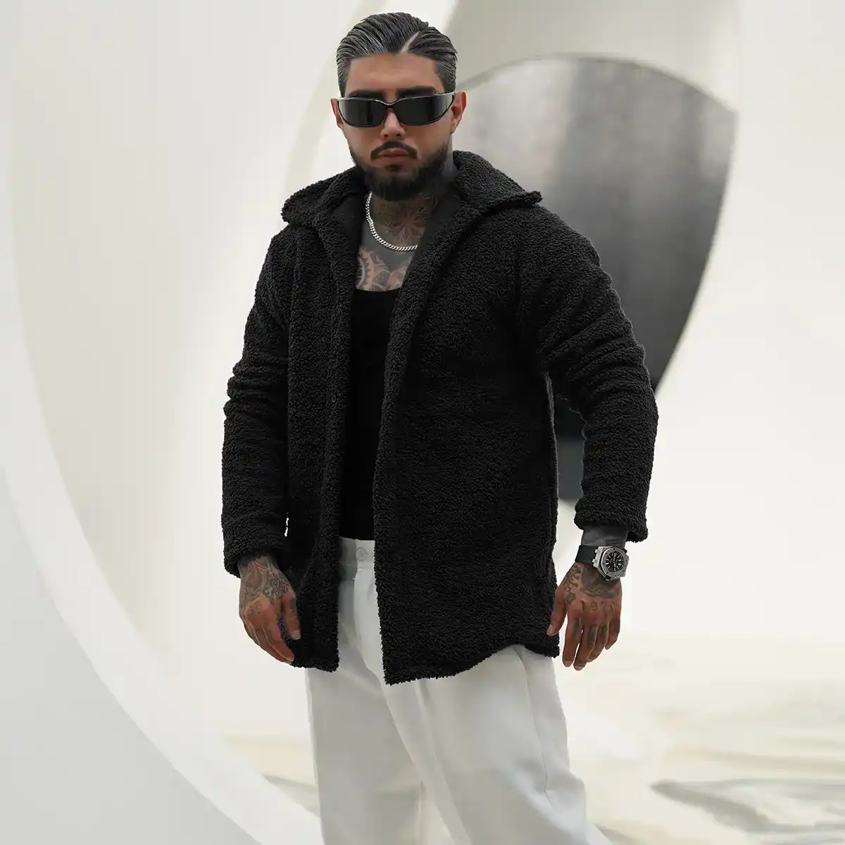 ژاکت مردانه مشکی مدل Tedi