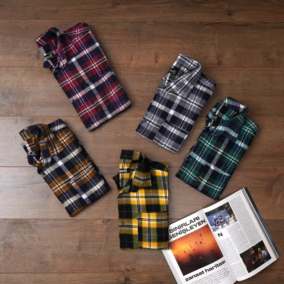 پیراهن مردانه نارنجی مدل Ramy