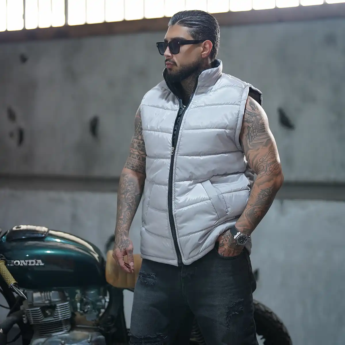 پافر مردانه طوسی مدلFarshad