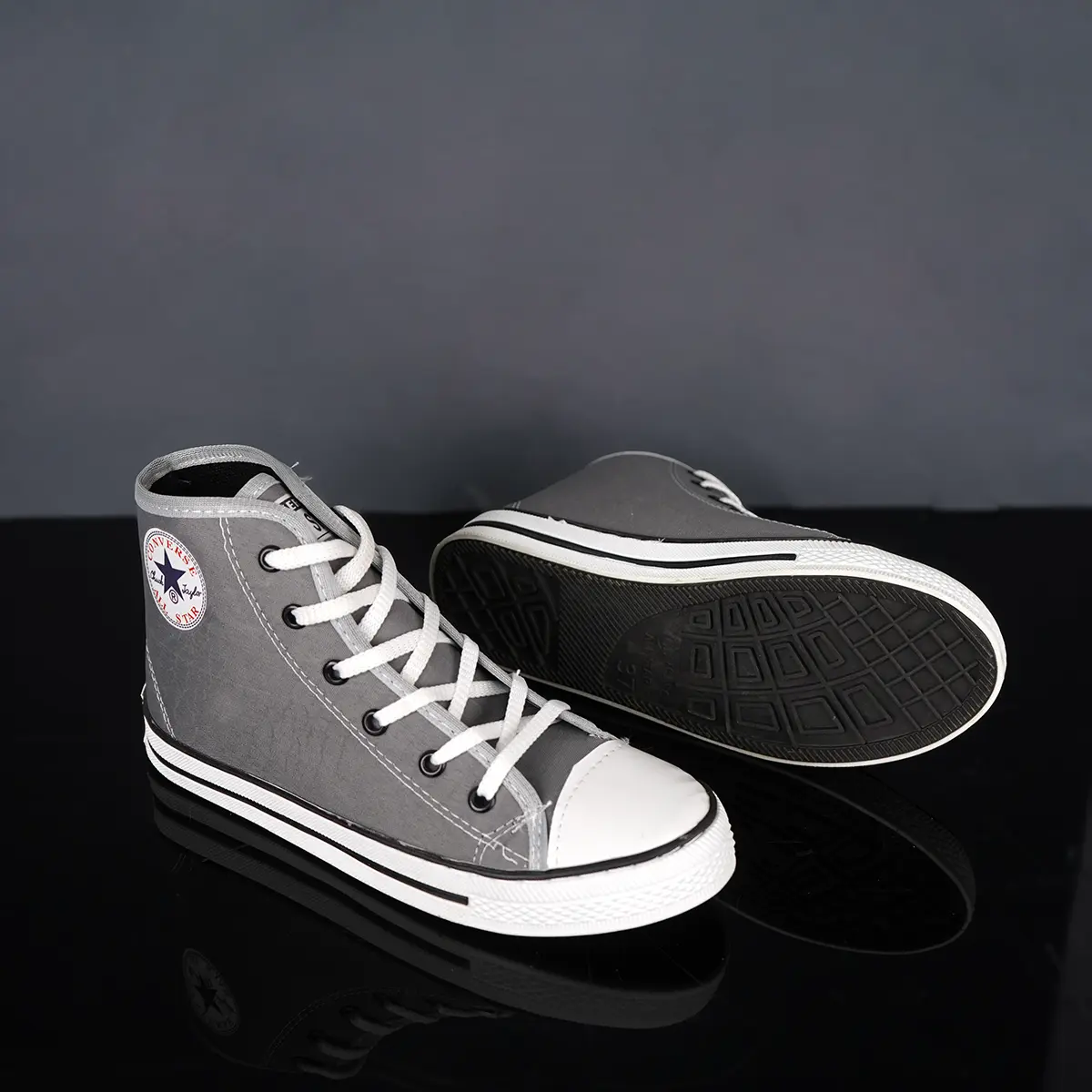 کفش ورزشی ساقدار طوسی All Star زنانه مدلMobina