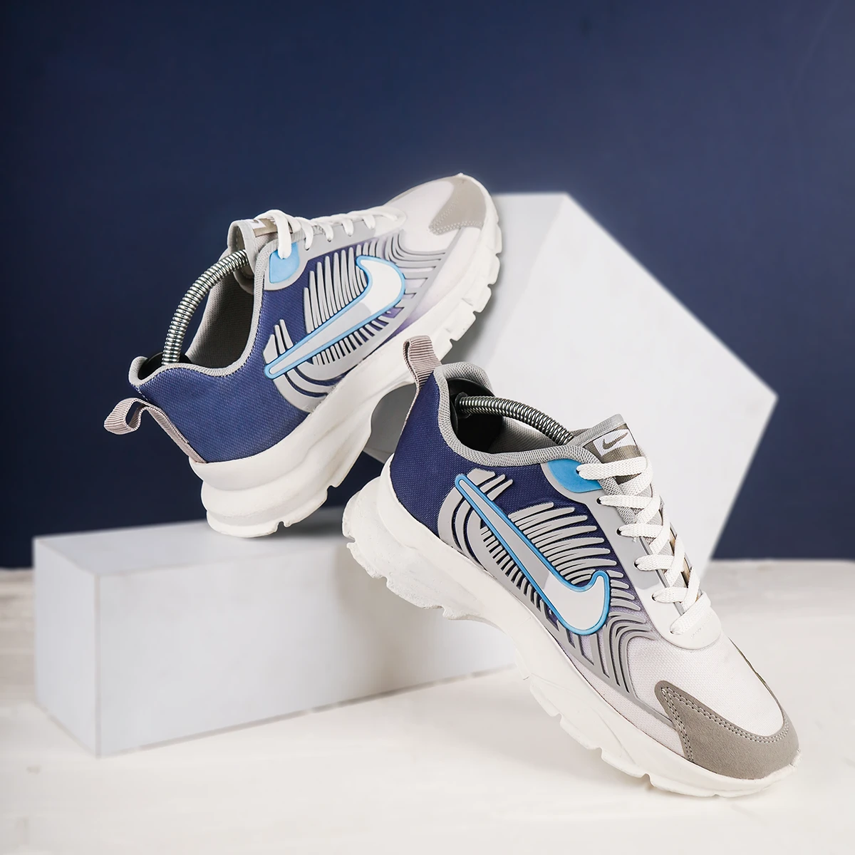 کفش ورزشی مردانه نایک طوسی آبی مدل مدل Farhan