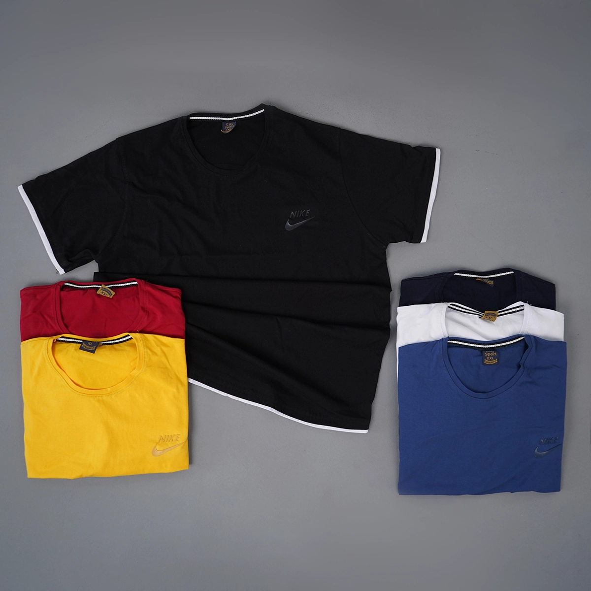 تیشرت یقه گرد سرمه ای مردانه مدل kamyar