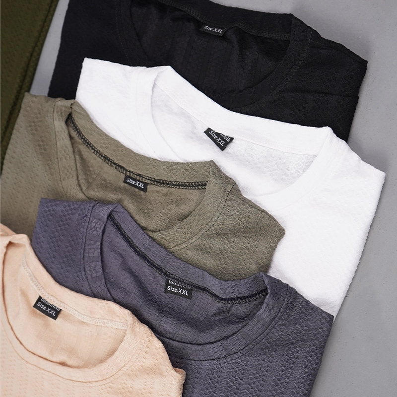 تیشرت طوسی تیره مردانه مدلBehnam