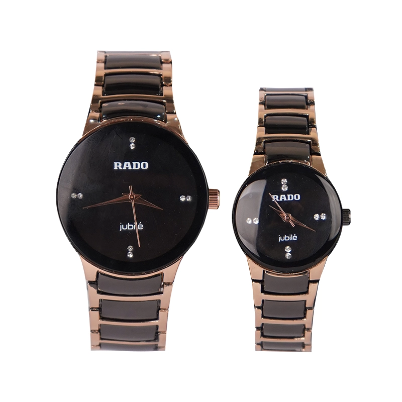 ست ساعت مشکی رزگلد Rado