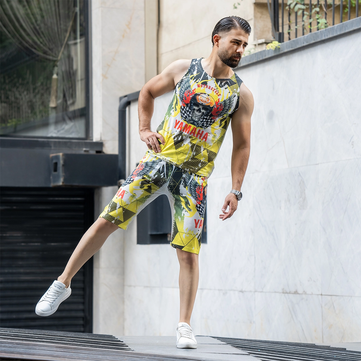 ست رکابی شلوارک مردانه مدل Yamaha