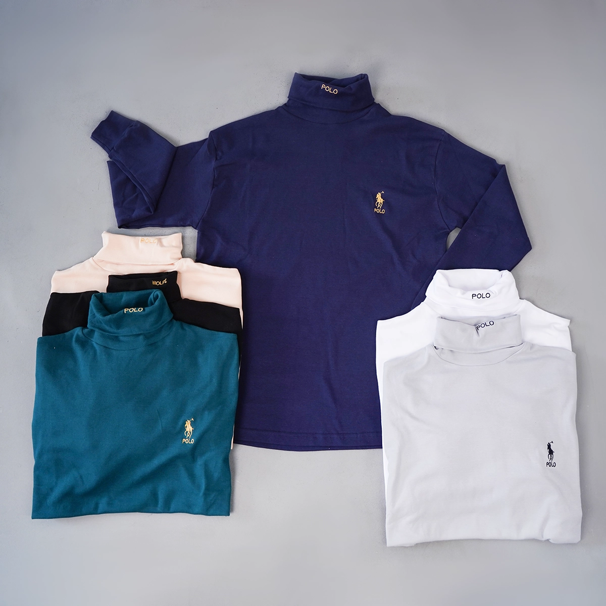 یقه اسکی مردانه مشکی مدل POLO