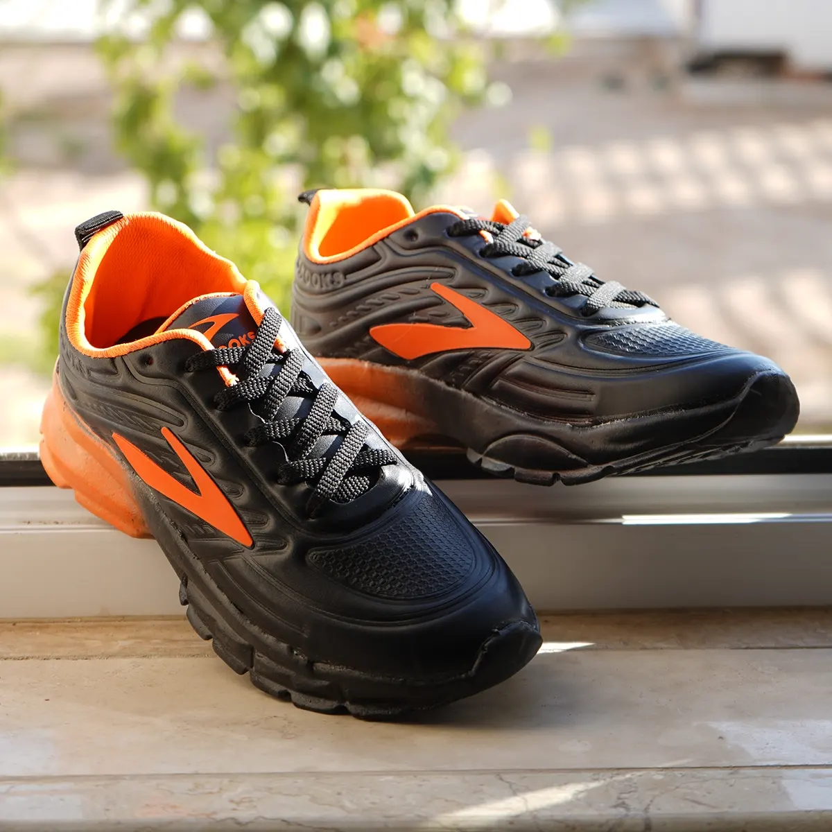 کفش ورزشی مردانه مشکی نارنجی مدل P802