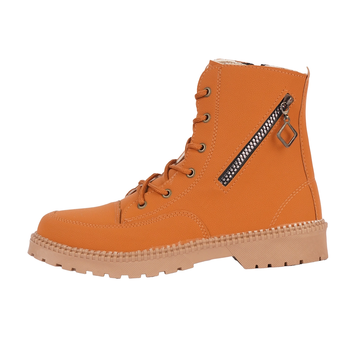 نیم بوت دخترانه نارنجی مدل shiva