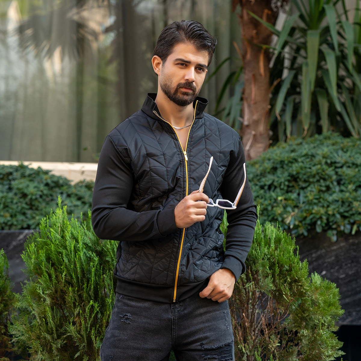 کاپشن مردانه مشکی مدل Homan