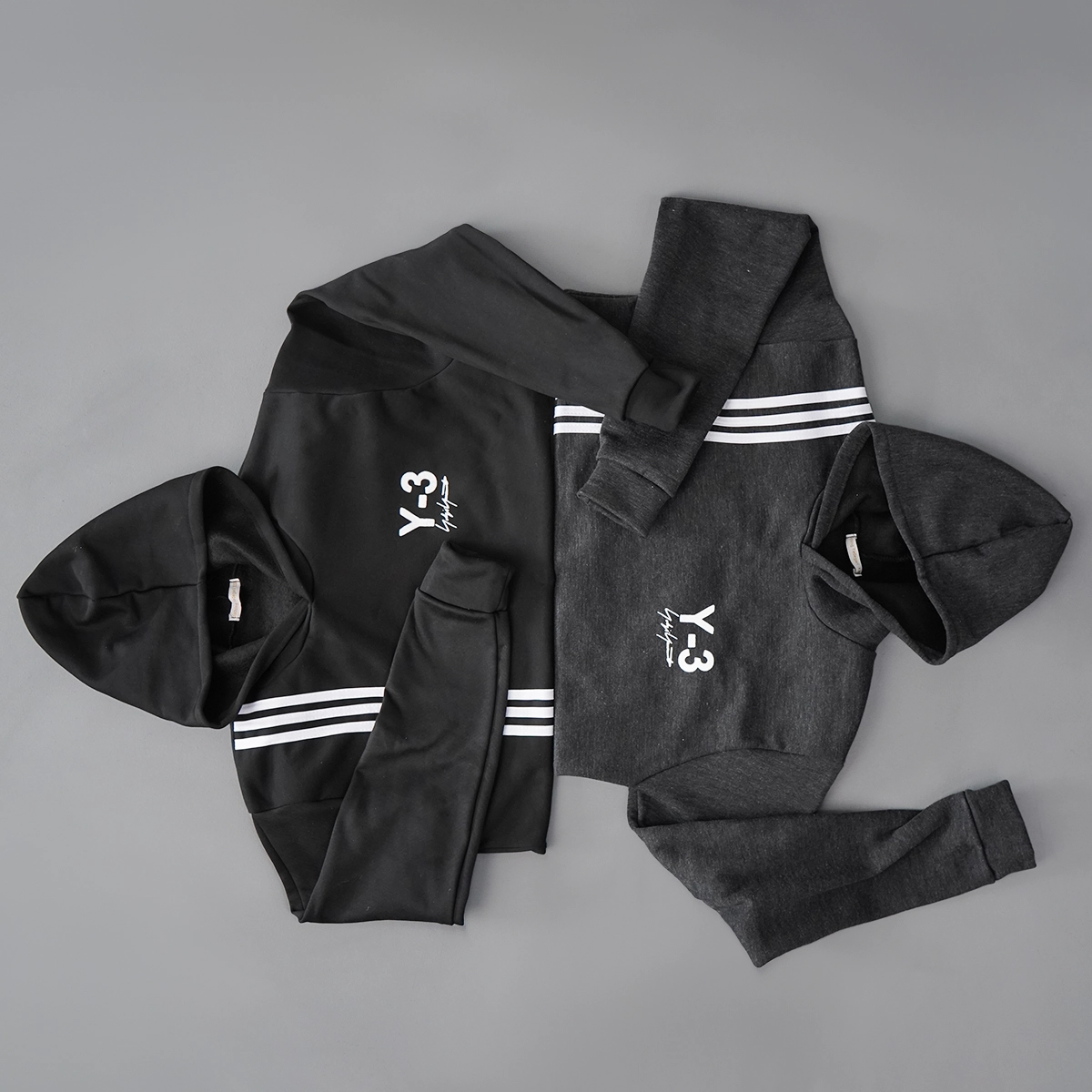 هودی مردانه ذغالی Y-3 مدل kamran