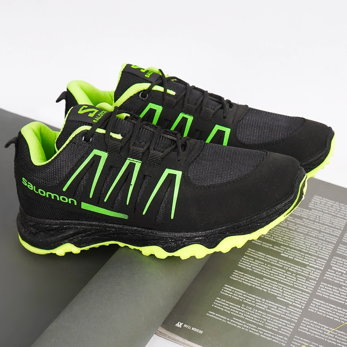 کفش ورزشی مردانه مشکی سبز Salomon مدل BAHRAM