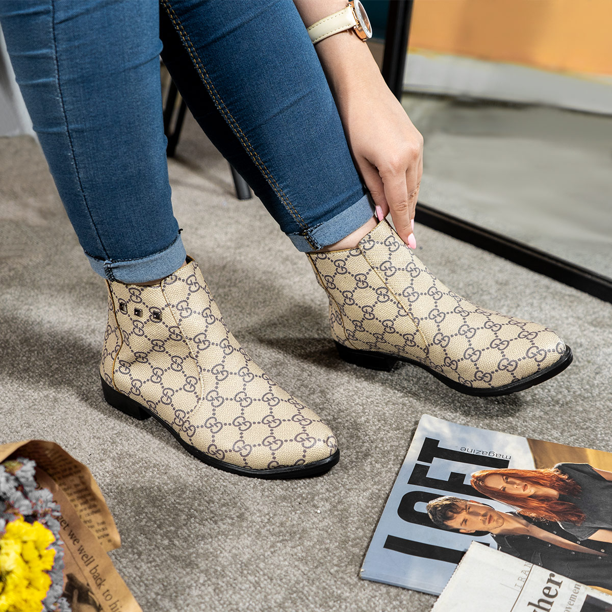 نیم بوت زنانه مدل Aysan