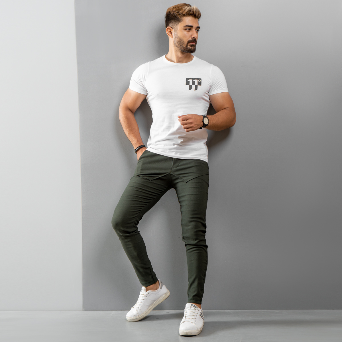 شلوار اسلش جیب دوبل مردانه سبز مدل Nambi