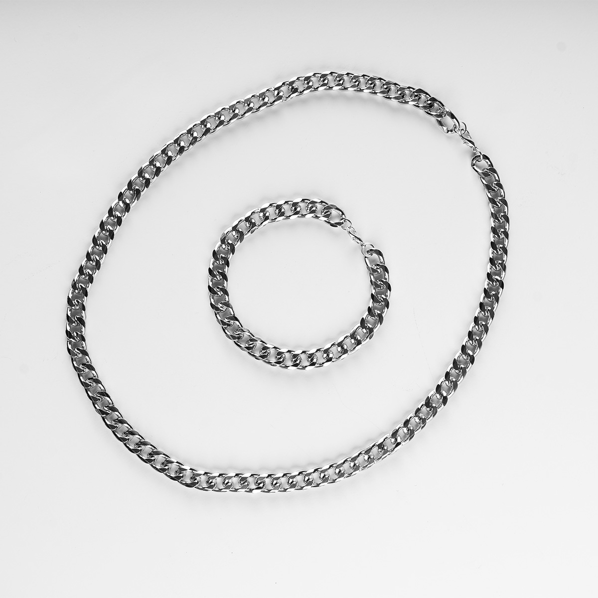 نیم ست Cartier مردانه نقره ای مدل Zoris