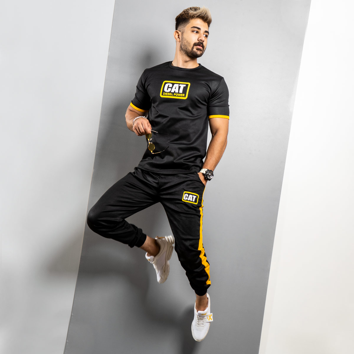 ست تیشرت شلوار Cat مردانه مدل Lomiel