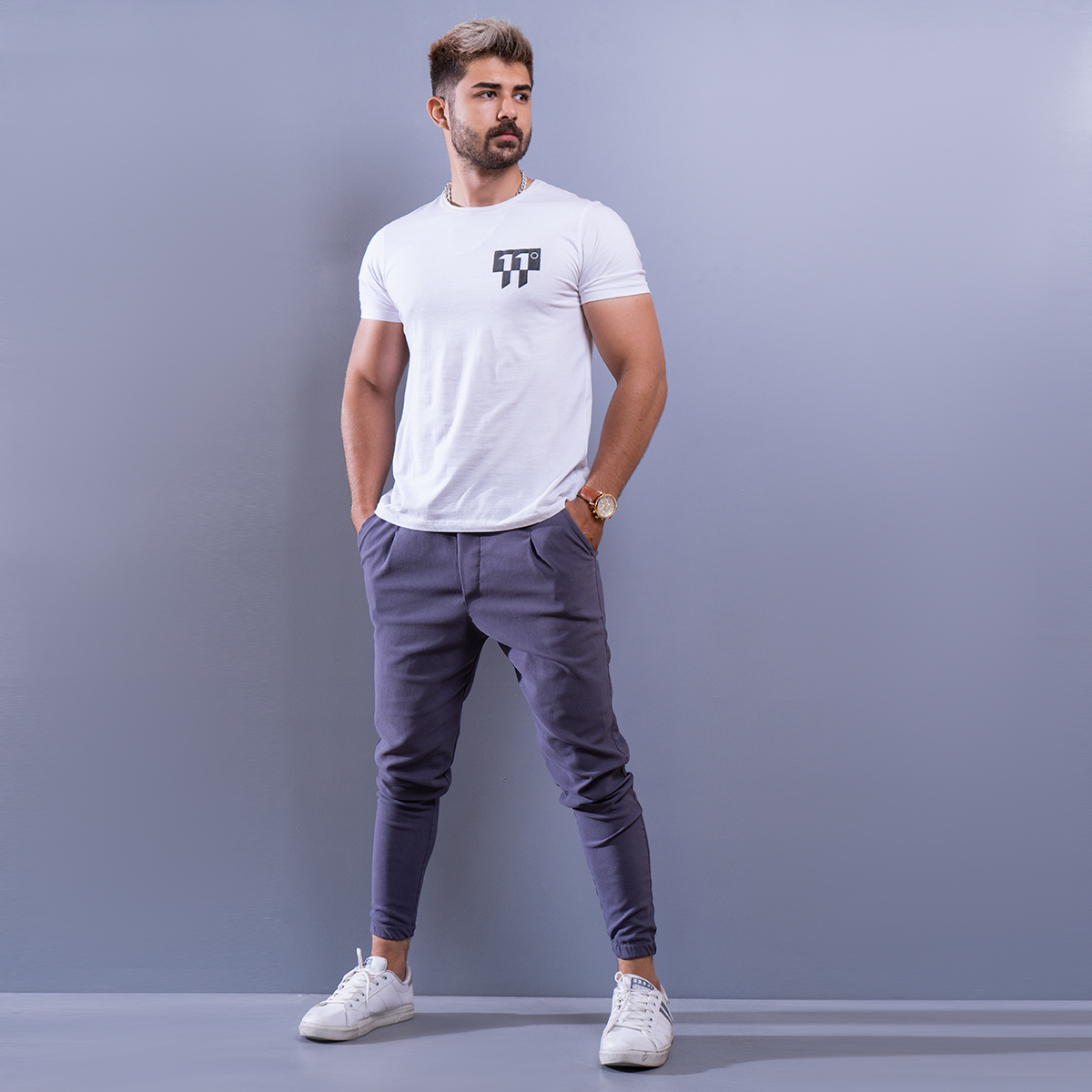 شلوار اسلش مردانه طوسی مدل Kiper