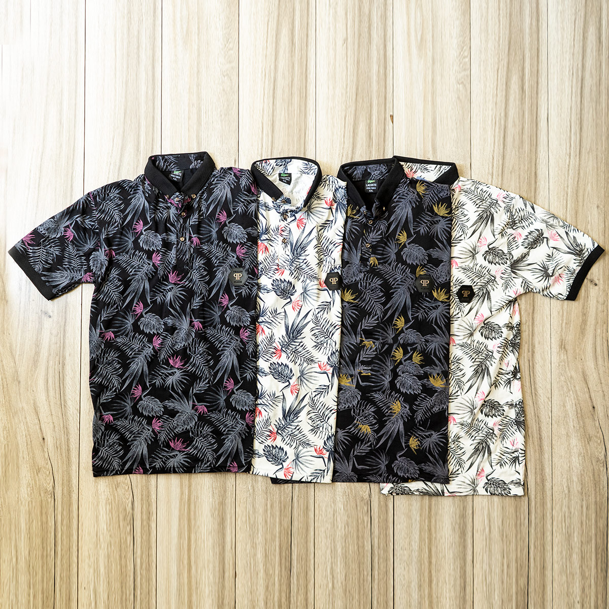 تیشرت Lacoste مردانه سفید قرمز مدل Rion