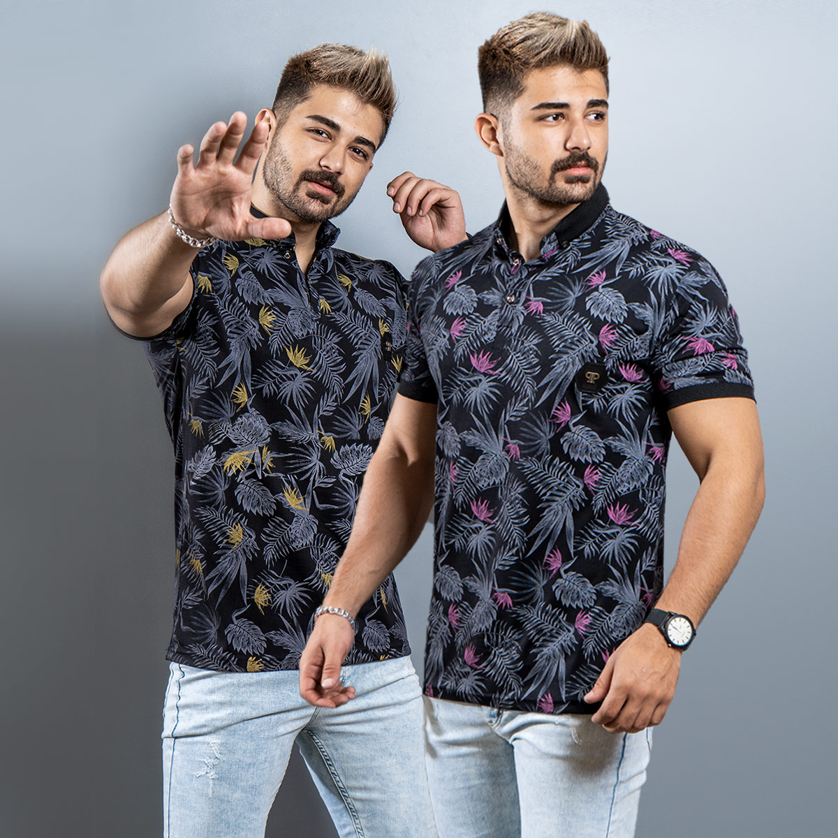 تیشرت Lacoste مردانه مشکی خردلی مدل Rion