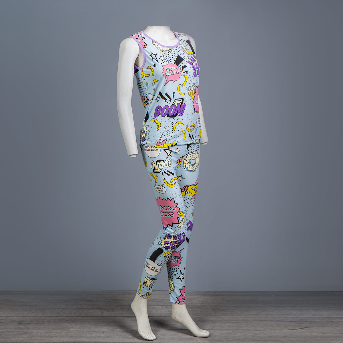 ست تاپ و ساپورت زنانه آبی مدل Emily