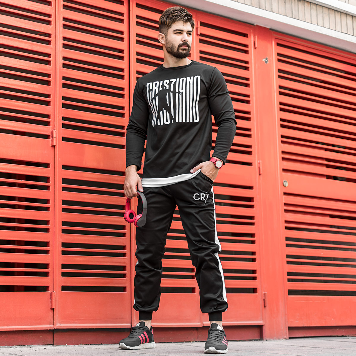 ست آستین بلند مردانه CR7 مدل Lomer