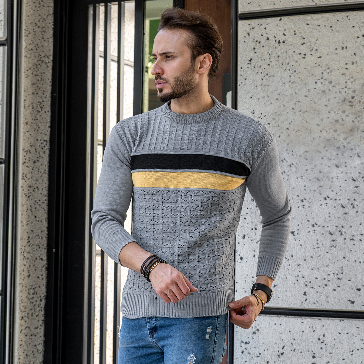 پلیور مردانه یقه گردمدل Ariya